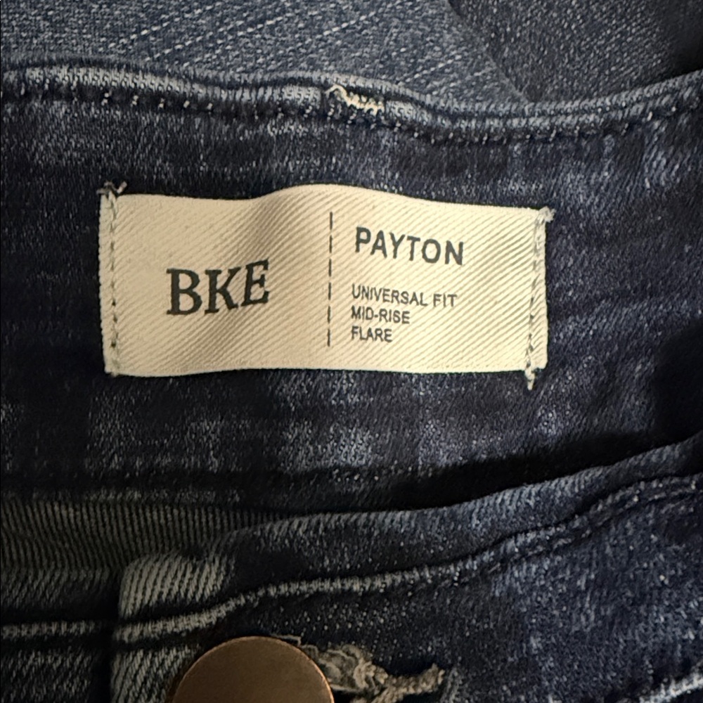 BKE Distressed Blue Flare Jeans - Picture 3 of 3